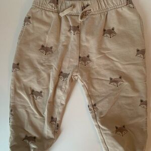 Quincy Mae Playful Fox Print Baby Pants